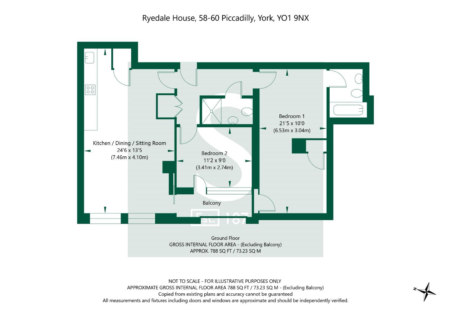 58-60 Piccadilly Apartment 403, Ryedale House York YO1 9NX